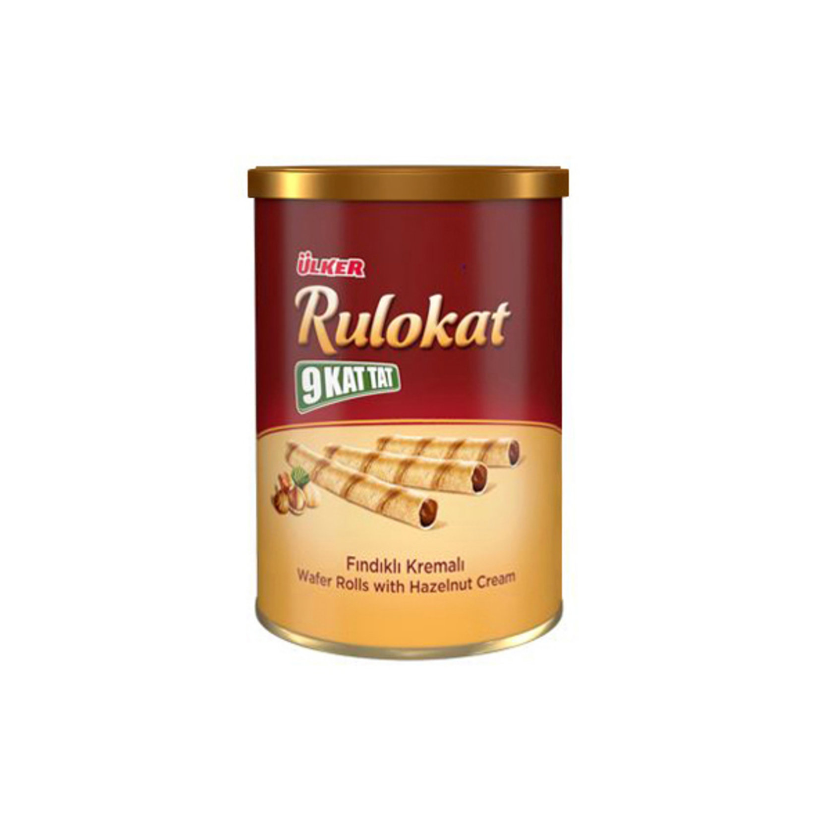 9 LAYERS TAT RULOKAT WAFER ROLL WITH HAZELNUT 170G