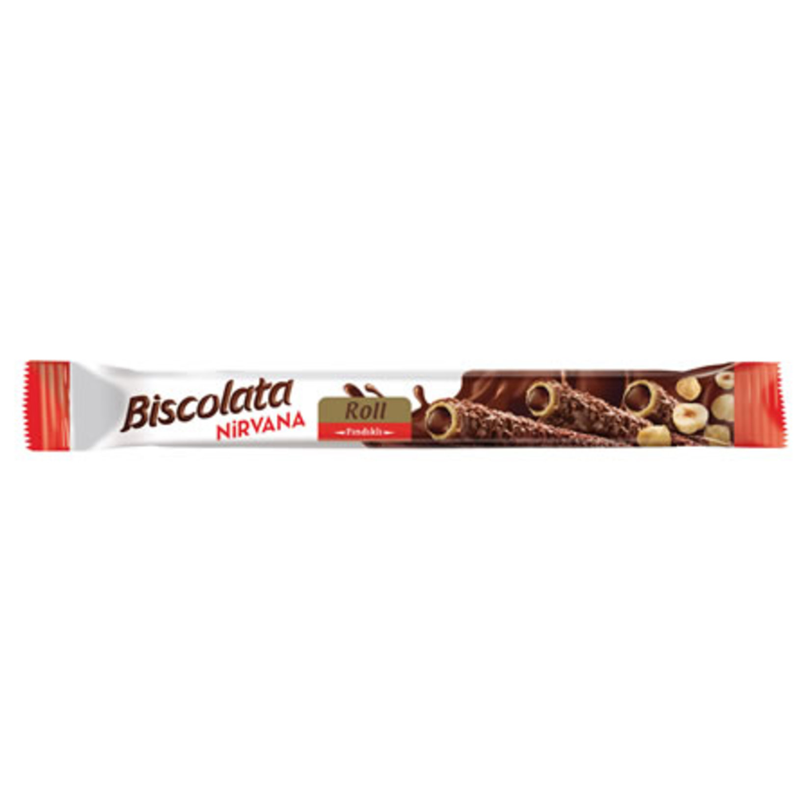 BISCOLATA NIRVANA ROLL WAFER WITH HAZELNUT 28 G