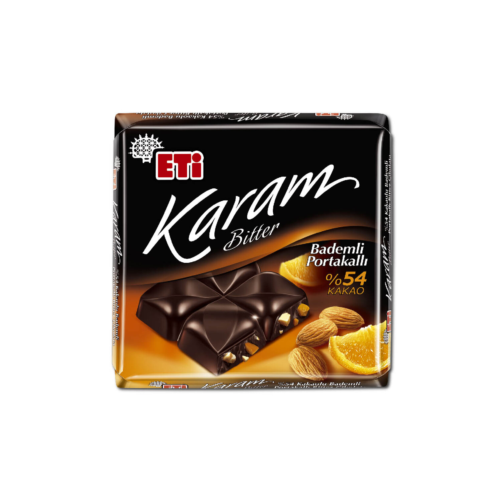 ETİ KARAM 54% ALMOND ORANGE BITTER CHOCOLATE 60 G