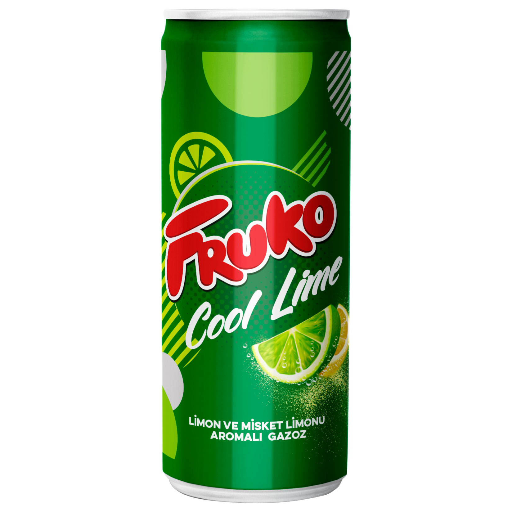 FRUKO COOL LIME MUSKET LEMON FLAVORED SODA 250 ML.