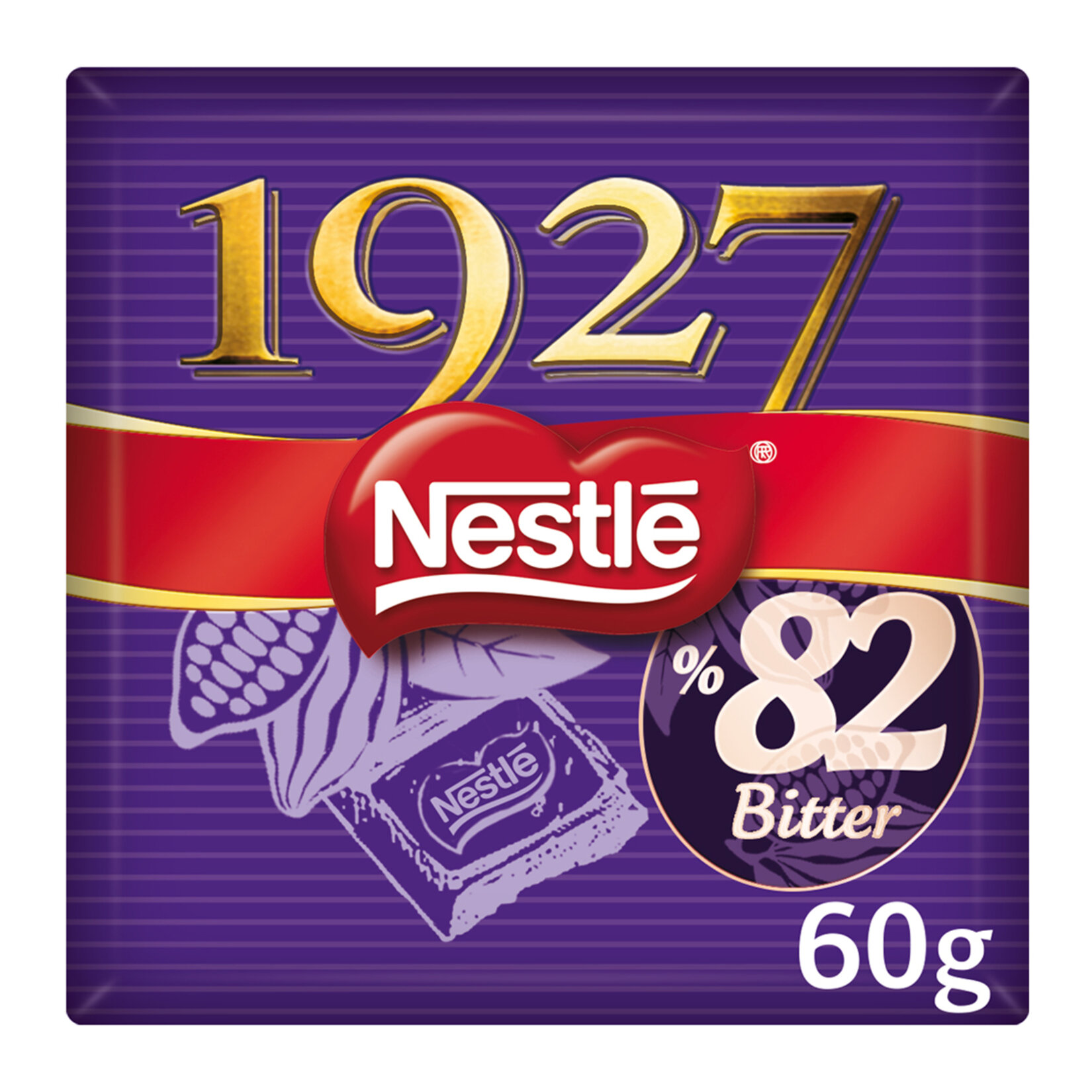 NESTLE 1927 82% COCOA SQUARE BITTER CHOCOLATE 60 G