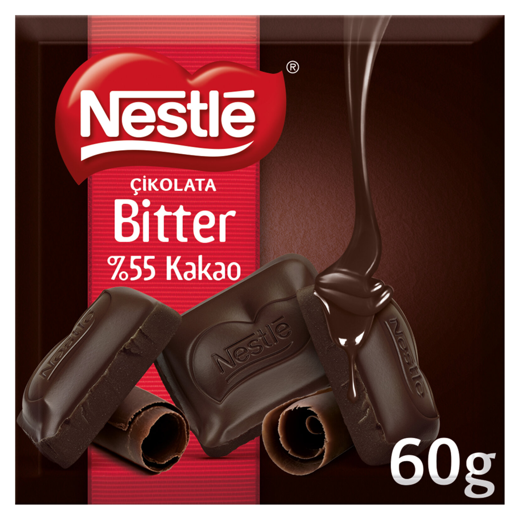 NESTLE CLASSIC 55% BITTER SQUARE CHOCOLATE 60 G