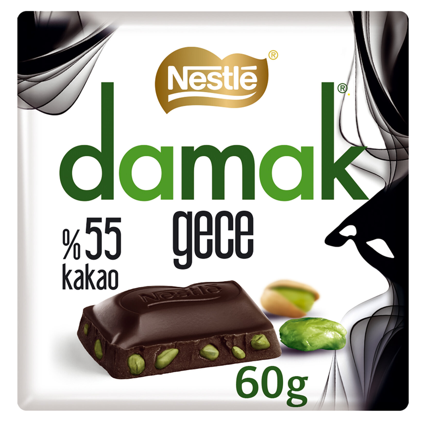 NESTLE PALAT NIGHT 55% BITTER CHOCOLATE WITH PISTANTIC 60 G