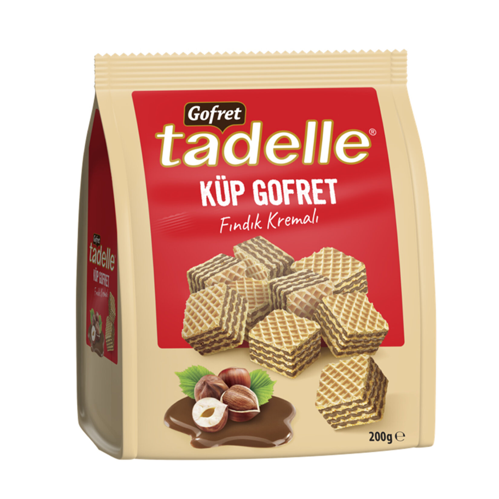 TADELLE CUBE WAFER WITH HAZELNUT CREAM 200 G